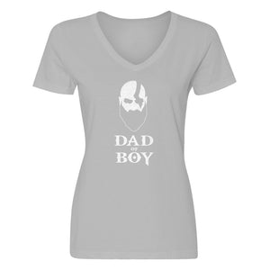 Womens Dad of Boy Vneck T-shirt