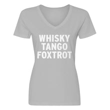 Womens WHISKY TANGO FOXTROT V-Neck T-shirt