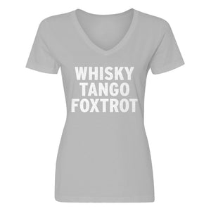 Womens WHISKY TANGO FOXTROT V-Neck T-shirt