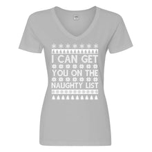 Womens I can get you on the Naughty List Vneck T-shirt