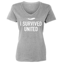 Womens I Survived United Vneck T-shirt