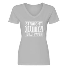 Womens Straight Outta Toilet Paper V-Neck T-shirt