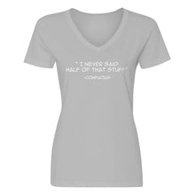 Womens Confucius say V-Neck T-shirt