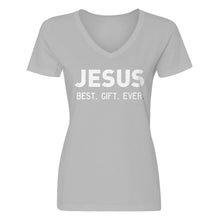 Womens Jesus, Best. Gift. Ever. V-Neck T-shirt