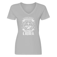 Womens Libra Astrology Zodiac Sign Vneck T-shirt