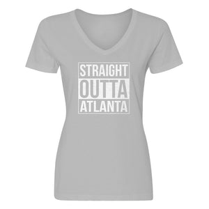 Womens Straight Outta Atlanta V-Neck T-shirt