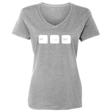 Alt Right Delete Womens Vneck Short Sleeve T-shirt