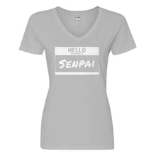 Womens Hello My Name is Senpai Vneck T-shirt