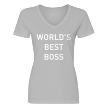 Womens World's Best Boss V-Neck T-shirt