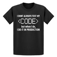 Youth I Dont Always Code Kids T-shirt