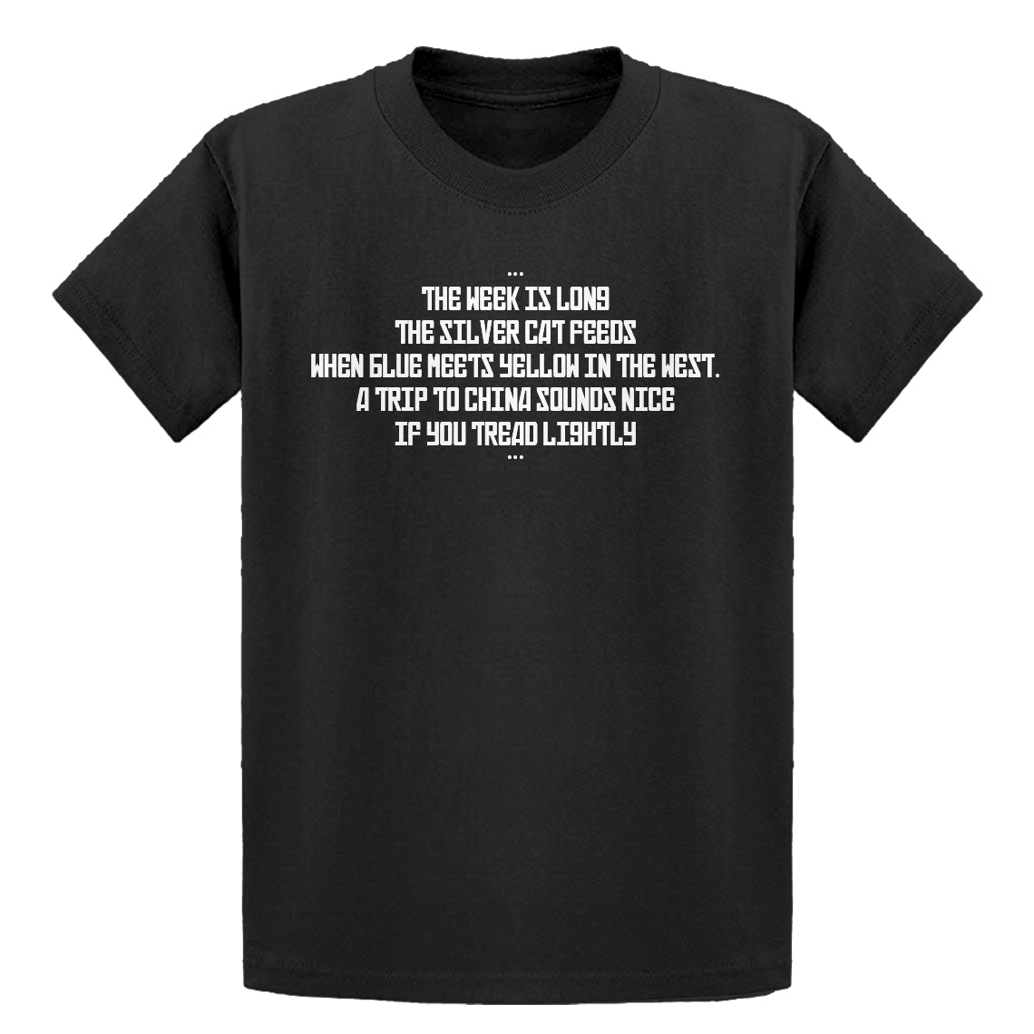 Youth The Week is Long the Silver Cat Feeds Kids T-shirt