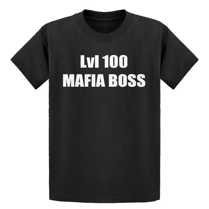 Youth Lvl 100 Mafia Boss Kids T-shirt