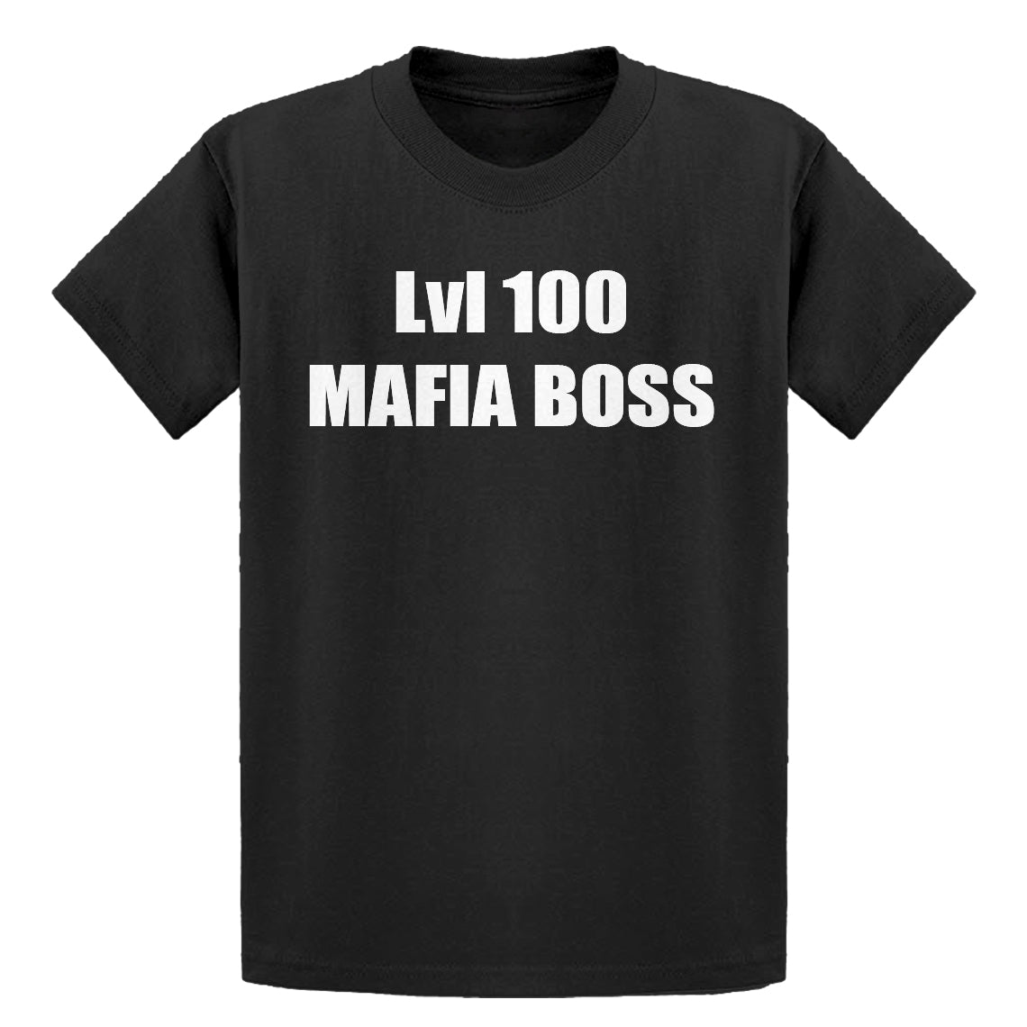 Youth Lvl 100 Mafia Boss Kids T-shirt