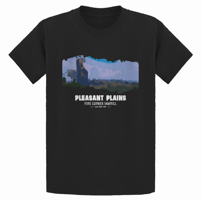 Youth Pleasant Plains Fine Lumber Sawmill Kids T-shirt