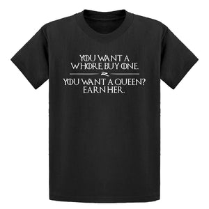 Youth You want a queen? Earn me. Kids T-shirt