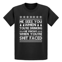 Youth He Sees Your When You're Drinking Kids T-shirt