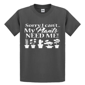 Youth I Cant My Plants Need Me! Kids T-shirt