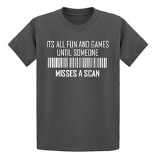 Youth Its All Fun and Games Until Someone Misses a Scan Kids T-shirt