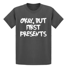 Youth Okay but first, presents. Kids T-shirt
