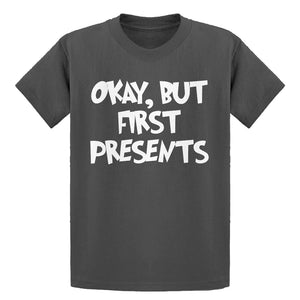Youth Okay but first, presents. Kids T-shirt