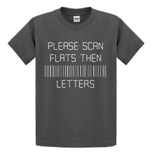 Youth Please Scan Flats Then Letters Kids T-shirt