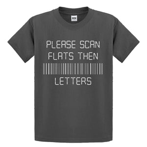 Youth Please Scan Flats Then Letters Kids T-shirt