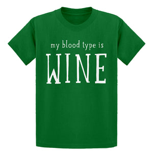 Youth My Blood Type is Wine Kids T-shirt