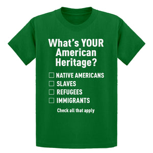 Youth What's Your Heritage? Kids T-shirt