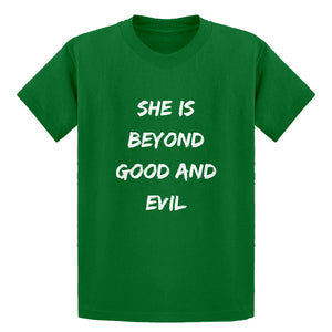 Youth She is Beyond Good and Evil Kids T-shirt