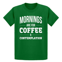 Youth Mornings are for Coffee and Contemplation Kids T-shirt
