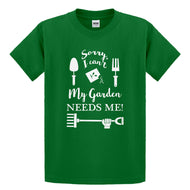 Youth I Can't My Garden Needs Me! Kids T-shirt