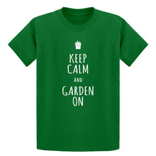 Youth Keep Calm and Garden On Kids T-shirt