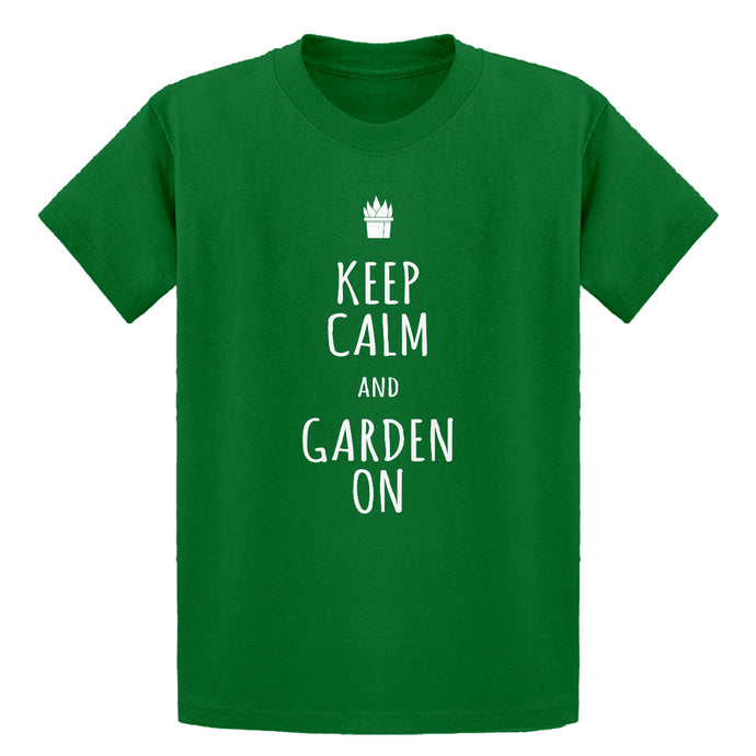 Youth Keep Calm and Garden On Kids T-shirt