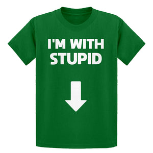 Youth I'm with Stupid Down Kids T-shirt