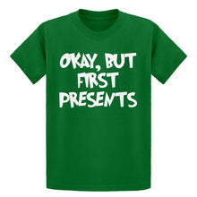 Youth Okay but first, presents. Kids T-shirt