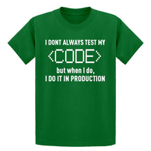 Youth I Dont Always Code Kids T-shirt