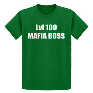 Youth Lvl 100 Mafia Boss Kids T-shirt