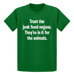 Youth Junk Food Vegans Kids T-shirt