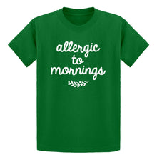 Youth Allergic to Mornings Kids T-shirt