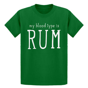 Youth My Blood Type is Rum Kids T-shirt