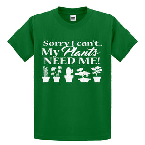 Youth I Cant My Plants Need Me! Kids T-shirt