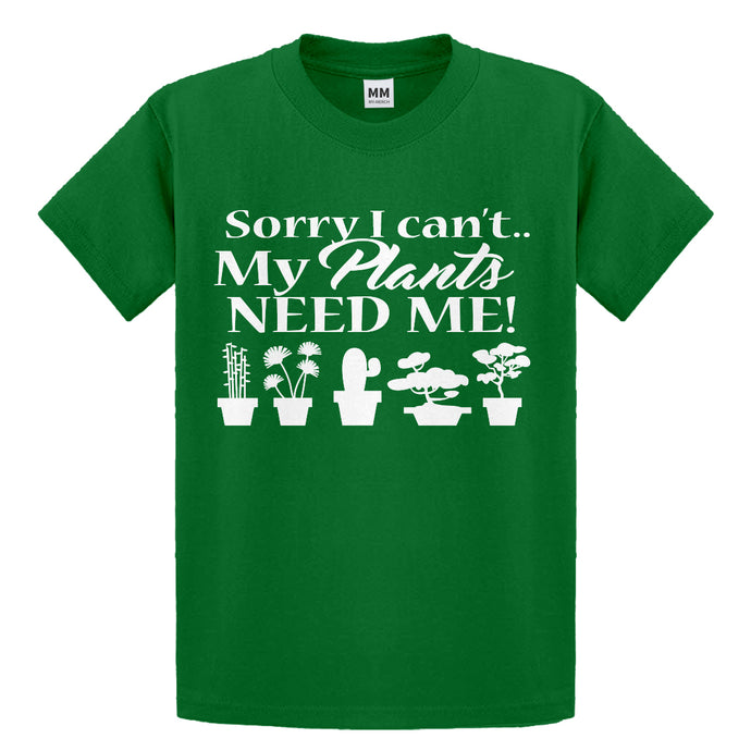 Youth I Cant My Plants Need Me! Kids T-shirt