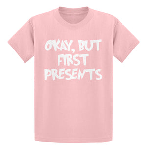 Youth Okay but first, presents. Kids T-shirt