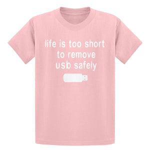 Youth Remove USB Safely Kids T-shirt
