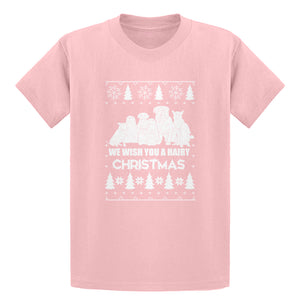 Youth We Wish You a Hairy Christmas Kids T-shirt