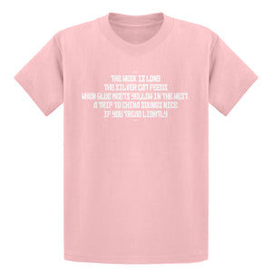Youth The Week is Long the Silver Cat Feeds Kids T-shirt