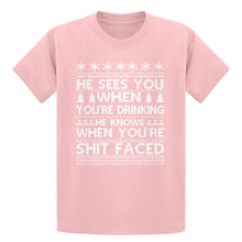 Youth He Sees Your When You're Drinking Kids T-shirt
