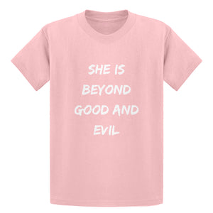 Youth She is Beyond Good and Evil Kids T-shirt