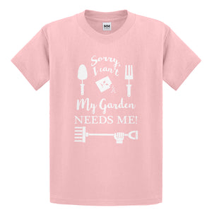 Youth I Can't My Garden Needs Me! Kids T-shirt