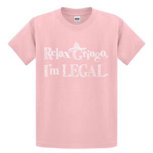Youth Relax Gringo I'm Legal Sombrero Kids T-shirt